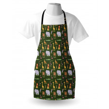 Childish Cartoon Savannah Apron