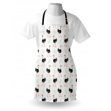 Hipster Bird Botany Leaves Apron