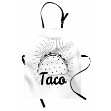 Mexican Taco Typography Art Apron