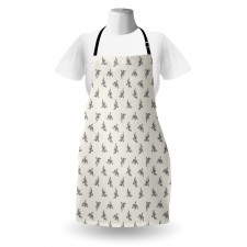 Doodle Cartoon Wings Apron