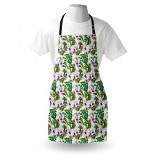 Wild Flowers Fan Palm Leaf Apron