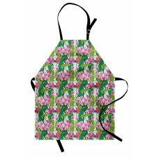 Pink Blossoms and Leaves Apron