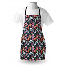 Watercolor Tropical Lilies Apron