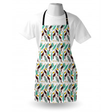 Toucan Bird Tropical Leaves Apron