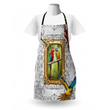 Exotic Colorful Birds Image Apron