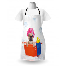 Dog Having a Bath Tub Apron