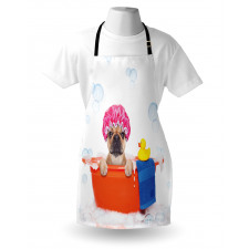 Dog Having a Bath Tub Apron