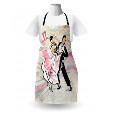 Romantic Dancing Couple Words Apron