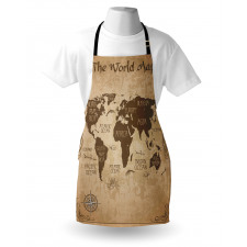 Vintage Topographic Image Apron