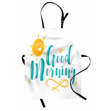 Smiling Sun and Wavy Letters Apron