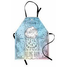 Listen Falling Rain Rhyme Apron