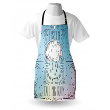 Listen Falling Rain Rhyme Apron