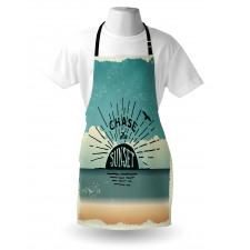 Typographic Chase the Sunset Apron