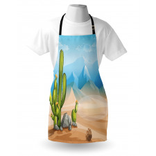 Lonely Cactus in the Desert Apron