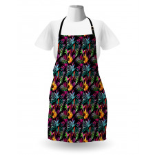 Blooming Flowers and Foliage Apron