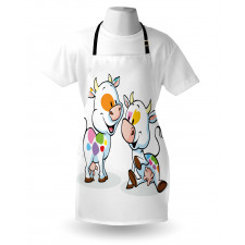 Cartoon Baby Cows Farmland Apron