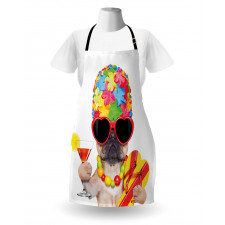 Cocktail Exotic Bulldog Pet Apron