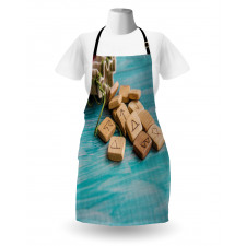 the Image of Wooden Pieces Apron