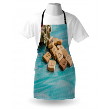 the Image of Wooden Pieces Apron