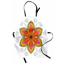 Flower Pattern Swirl Apron