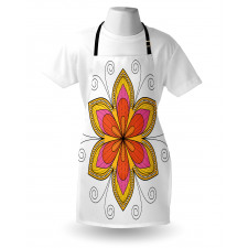 Flower Pattern Swirl Apron