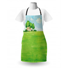 European Pastoral View Design Apron