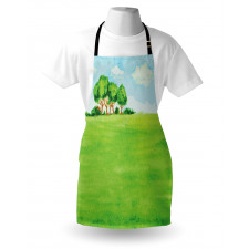 European Pastoral View Design Apron