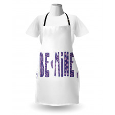 Typographic Text and Hearts Apron