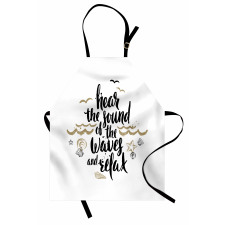 Hear the Sound of Waves Text Apron