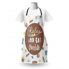 Relax and Eat Chocolate Text Apron