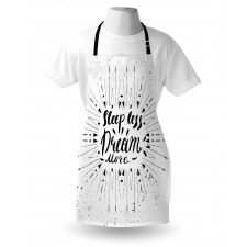 Sleep Less Dream More Text Apron