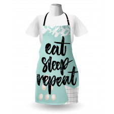 Eat Sleep Repeat Lettering Apron