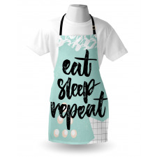 Eat Sleep Repeat Lettering Apron