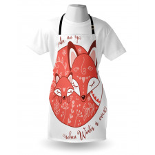 Sleeping Baby Fox and Mother Apron