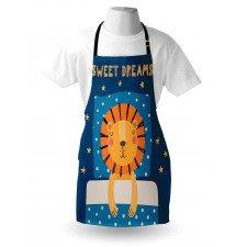 Sleeping Sketched Lion King Apron