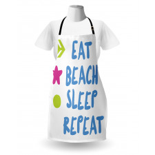 Eat Beach Sleep Repeat Text Apron