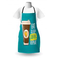 Eat Sleep Coffee Time Repeat Apron