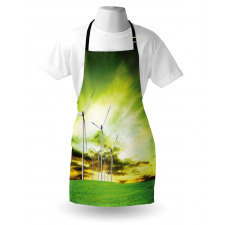 Wing Turbines Green Sky Apron