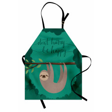 Do Not Hurry Be Happy Text Apron