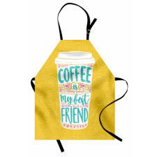 Coffee My Best Friend Text Apron