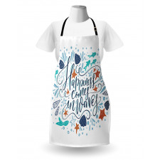 Hand-drawn Phrase Fish Apron