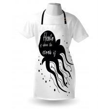 Jellyfish Silhouette Apron