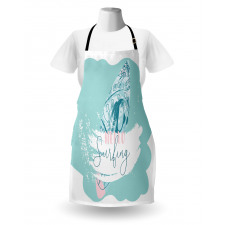 Surfboard with Flowers Apron