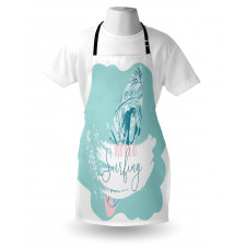 Surfboard with Flowers Apron