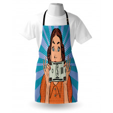 Woman Holding Dollar Bill Apron