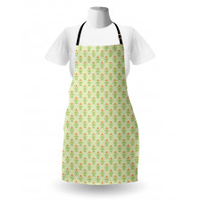 Orange Flower Green Leaf Apron