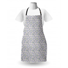 Blue Cornflowers and Leaves Apron
