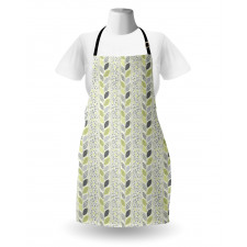 Stripes Sketched Leaves Apron