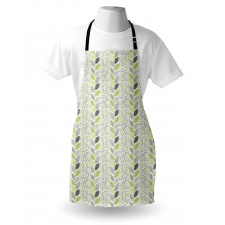 Stripes Sketched Leaves Apron