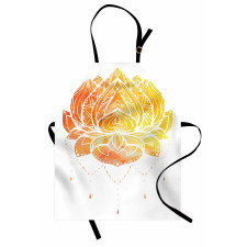 Lotus Flower in Boho Pattern Apron